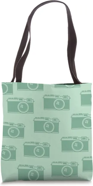 Minimalist Pastels Photographers Camera Modern Summer Green Tote Bag