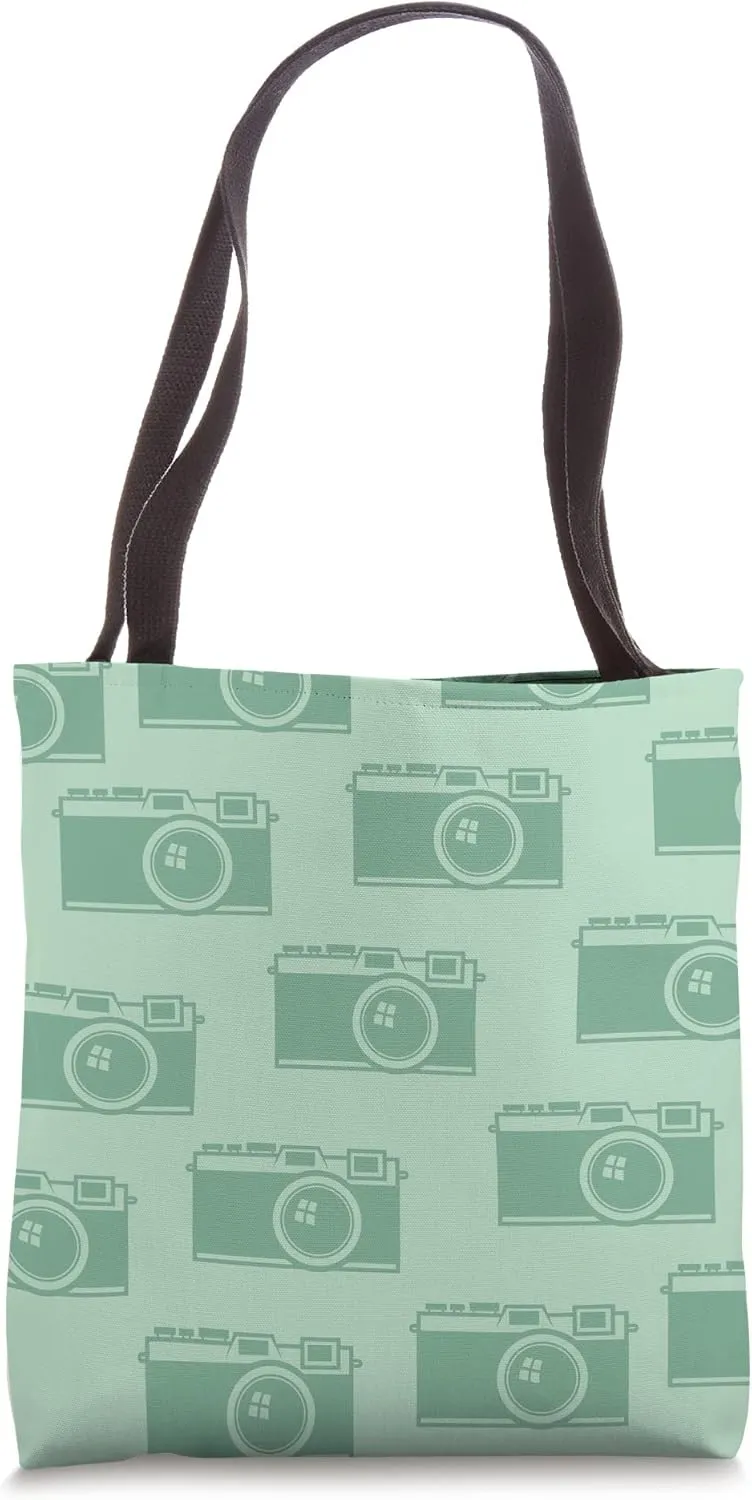 Minimalist Pastels Photographers Camera Modern Summer Green Tote Bag