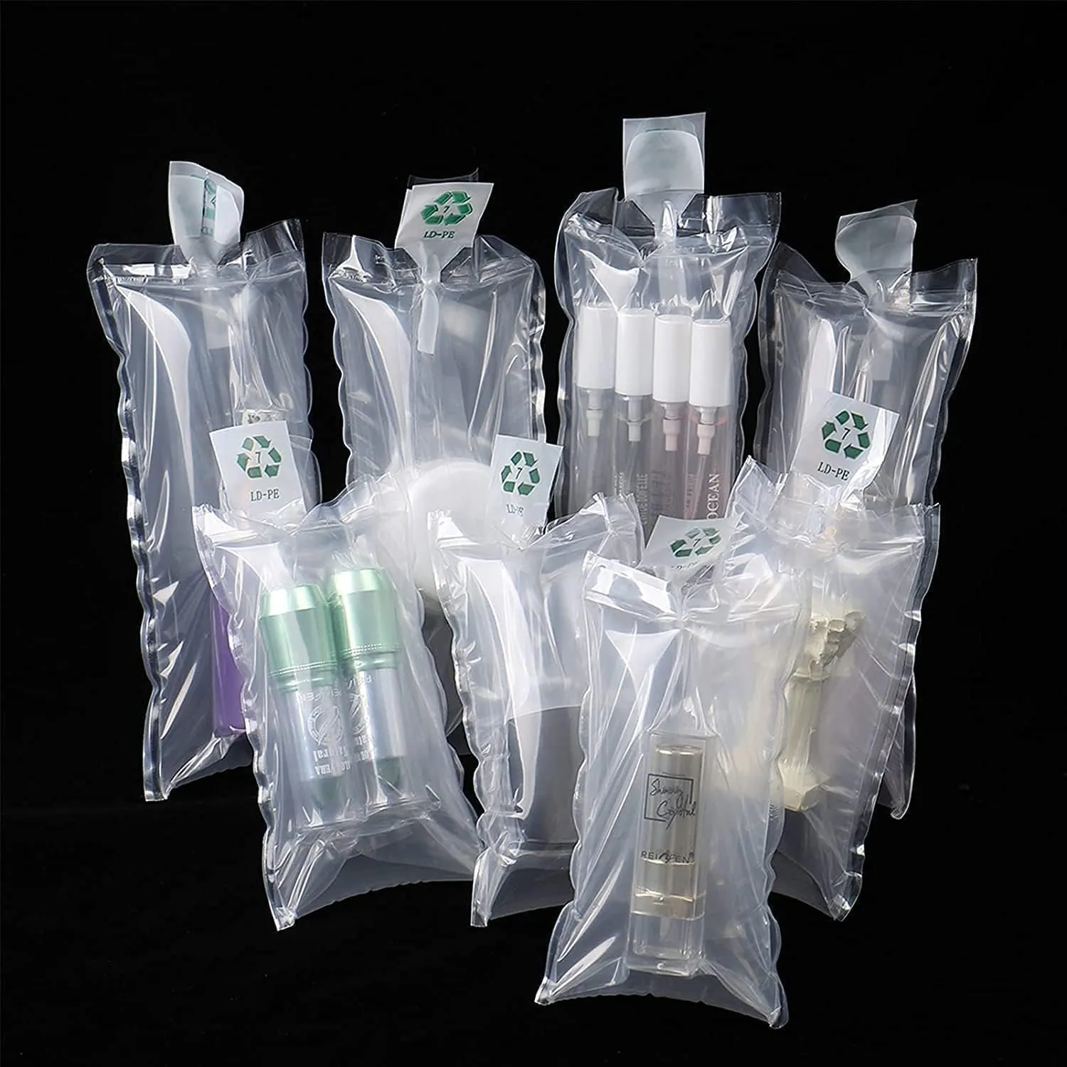 Miupoo Packaging Air Bags,Clear Plastic Inflatable Air Packaging Protector Bag with Free Pump Cushion,Air Cushion Blocking Packaging Bag,12x16 Inches,100 Pieces