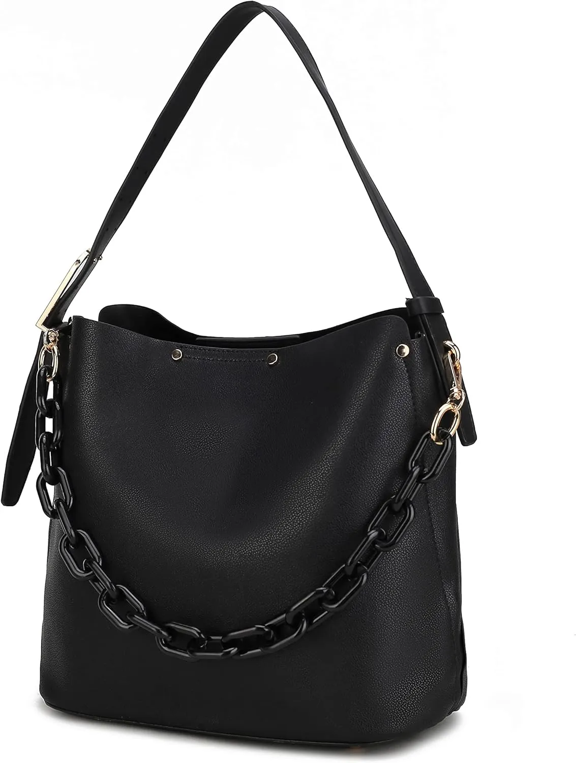 MKF Collection Hobo bag, Top Handle Handbag, Pu Leather Shoulder Purse