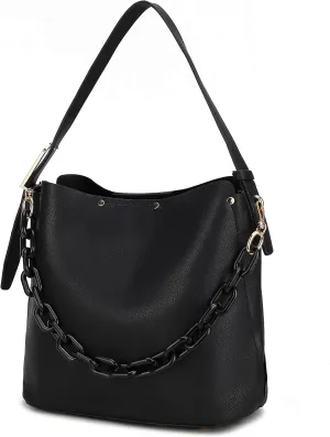 MKF Collection Hobo bag, Top Handle Handbag, Pu Leather Shoulder Purse