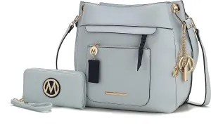MKF Collection Hobo Handbag for women- Vegan Leather Shoulder bag and Wristlet Purse