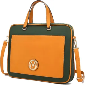MKF Collection Laptop Shoulder Messenger Bag for Women Lightweight 14 Inch Laptop Case Work Bag Laptop Briefcase by mia K