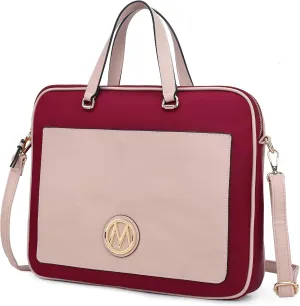 MKF Collection Laptop Shoulder Messenger Bag for Women Lightweight 14 Inch Laptop Case Work Bag Laptop Briefcase by mia K