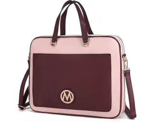 MKF Collection Laptop Shoulder Messenger Bag for Women Lightweight 14 Inch Laptop Case Work Bag Laptop Briefcase by mia K