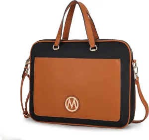 MKF Collection Laptop Shoulder Messenger Bag for Women Lightweight 14 Inch Laptop Case Work Bag Laptop Briefcase by mia K