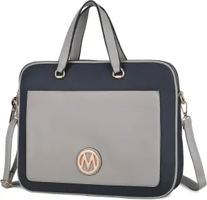MKF Collection Laptop Shoulder Messenger Bag for Women Lightweight 14 Inch Laptop Case Work Bag Laptop Briefcase by mia K