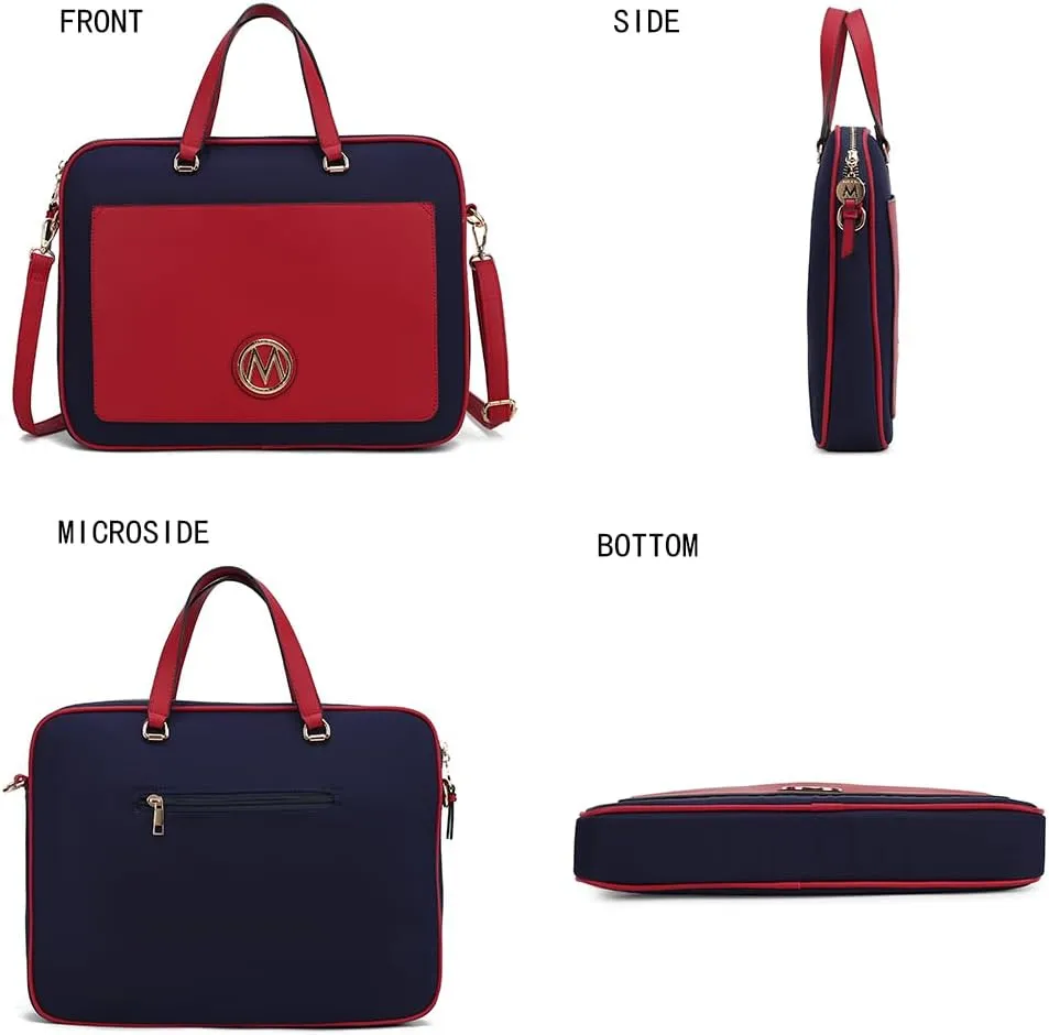 MKF Collection Laptop Shoulder Messenger Bag for Women Lightweight 14 Inch Laptop Case Work Bag Laptop Briefcase by mia K