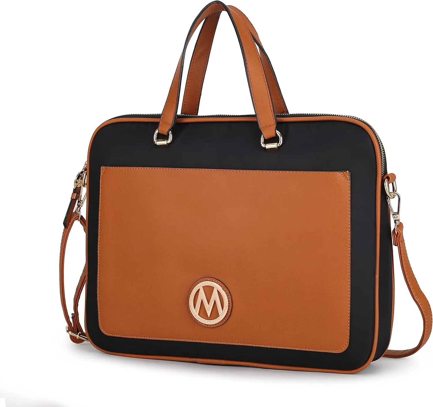 MKF Collection Laptop Shoulder Messenger Bag for Women Lightweight 14 Inch Laptop Case Work Bag Laptop Briefcase by mia K