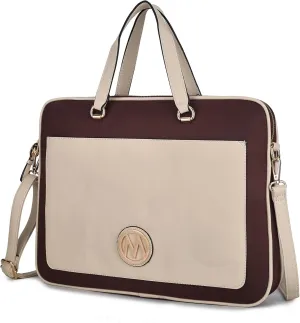 MKF Collection Laptop Shoulder Messenger Bag for Women Lightweight 14 Inch Laptop Case Work Bag Laptop Briefcase by mia K