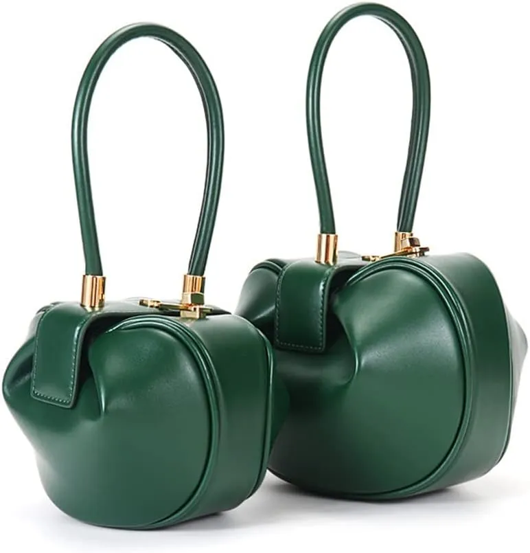 Mn&Sue Fashion Designer Women's Genuine Leather Top Handle Handbag Evening Bag Party Prom Wedding Purse