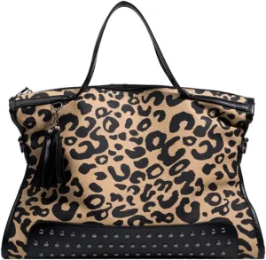 Mn&Sue Punk Motorcycle Style Rivet Studded PU Leather Women Handbags Ladies Top Handle Satchel Large Tote Bag Crossbody Bags