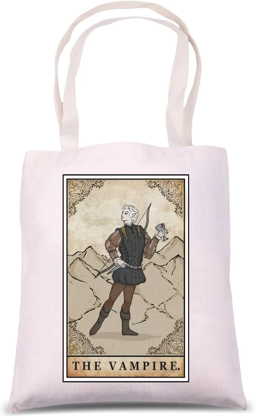 MNIGIU Game Lover Gift BG3 Vampire Tarot Card Shoulder Bag Game Inspired Tote Bag Rpg Game Lover Merch