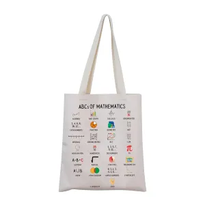 MNIGIU Mathematics Tote Bag Mathematics Lovers Gift Mathematics Teacher Bag Math Student Graduation Gift (Mathematics Tote)