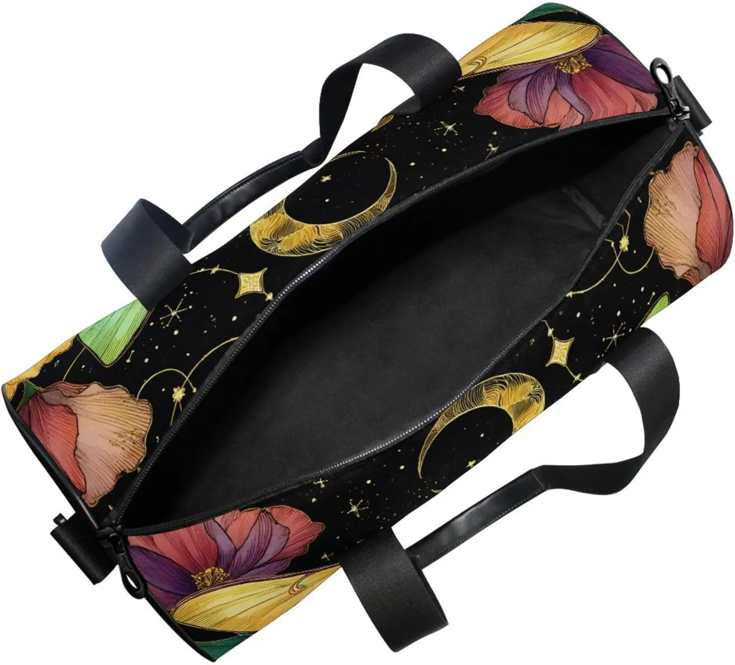MNSRUU Sports Duffel Bags, Yellow Green Moth Athletic Gym Bag Overnight Workout Travel Tote Luggage for Men Women Yoga