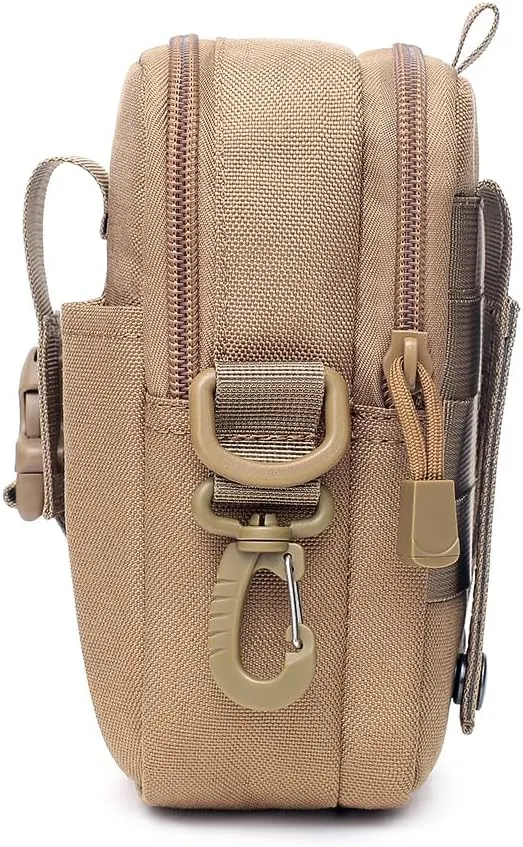 Molle bags, tactical EDC bags, multi-purpose tactical backpacks and compact multi-pocket tool bags with cushioned shock protection inside. Ideal for outdoor travel, hiking(Khaki)