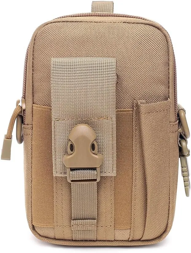 Molle bags, tactical EDC bags, multi-purpose tactical backpacks and compact multi-pocket tool bags with cushioned shock protection inside. Ideal for outdoor travel, hiking(Khaki)
