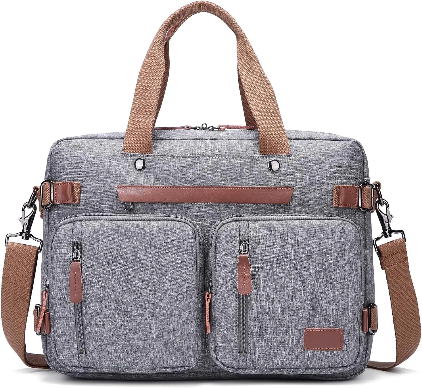 MOLNIA 15.6 inch Laptop Backpack,3 in 1 Briefcases For Men,Laptop Backpack, Messenger Bag,Computer Bags For Men, Grey