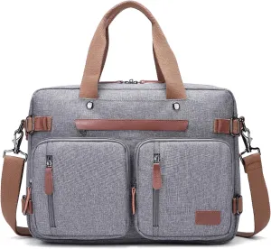 MOLNIA 15.6 inch Laptop Backpack,3 in 1 Briefcases For Men,Laptop Backpack, Messenger Bag,Computer Bags For Men, Grey