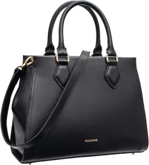 molshine Genuine Leather Tote Bags, Large Capacity Casual Top Handle Shoulder Handbag Crossbody Bag for Women Lady Model DLK0035