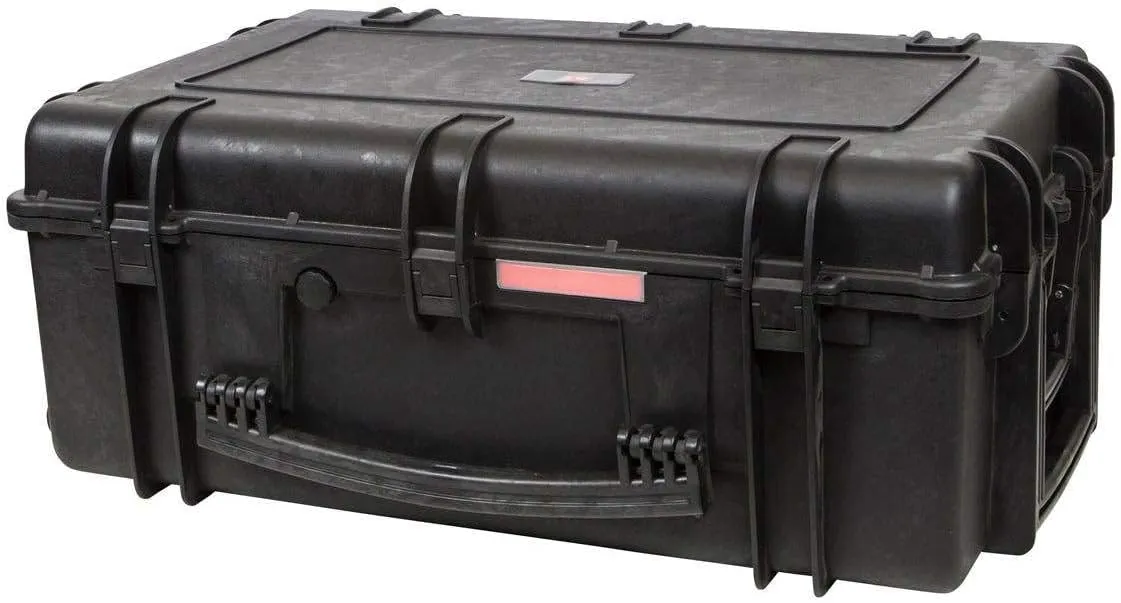 Monoprice Weatherproof Hard Case - 33 x 22 x 13 Inches, With Wheels and Customizable Foam, Shockproof, IP67, Ultraviolet And Impact Resistant Material, Black - Pure Outdoor Collection