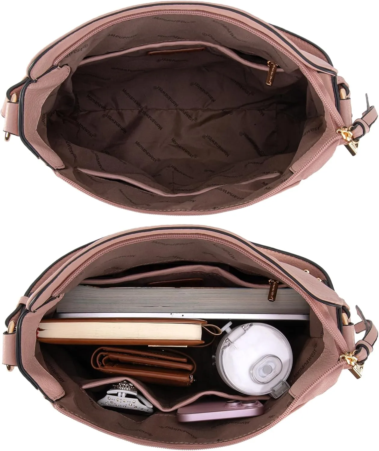 Montana West Medium Hobo Bags for Women Top Handle Satchel Shoulder Purse Bucket Handbag