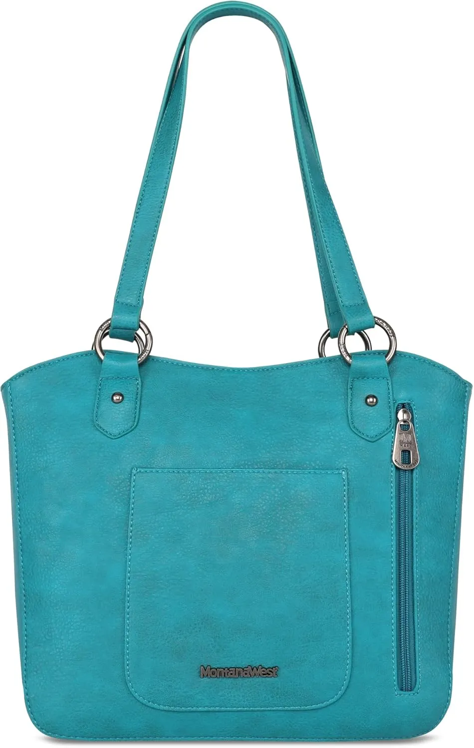 Montana West Western Tooling Tote Bag with Wallet Set for Women Vintage Studded Top Handle Shoulder Handbag