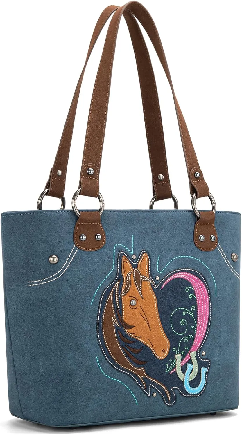 Montana West Western Two-Tone Large Tote Bag for Women Vintage Top Handle Ladies Shoulder Bags