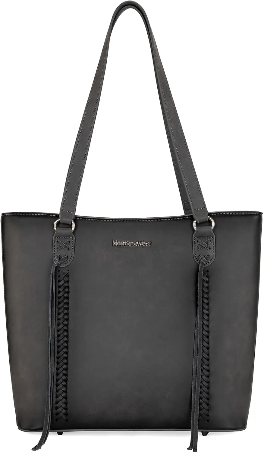 Montana West Western Two-Tone Large Tote Bag for Women Vintage Top Handle Ladies Shoulder Bags