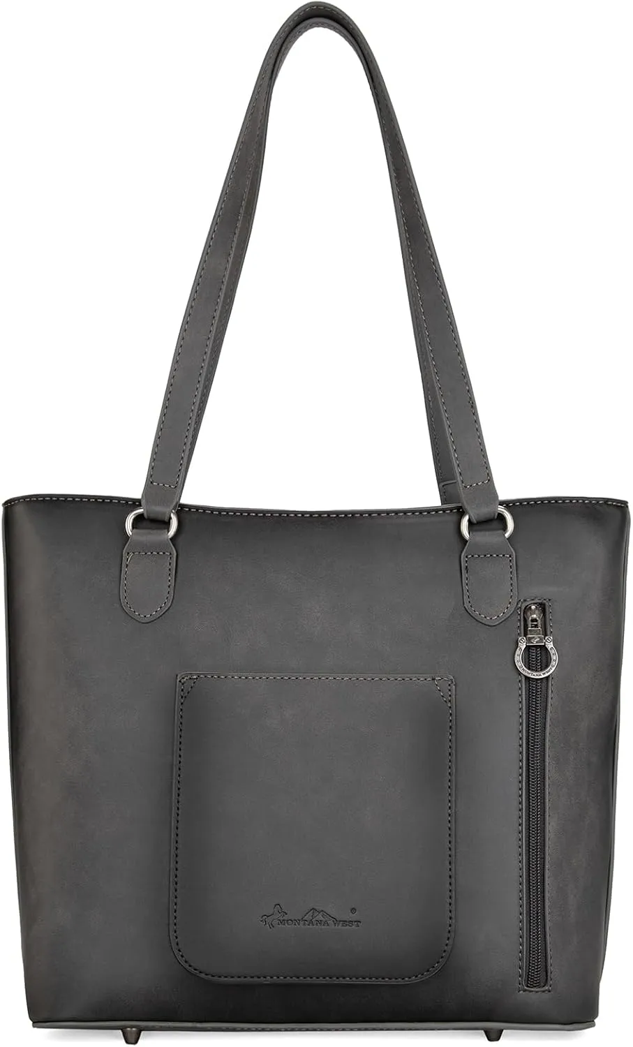 Montana West Western Two-Tone Large Tote Bag for Women Vintage Top Handle Ladies Shoulder Bags