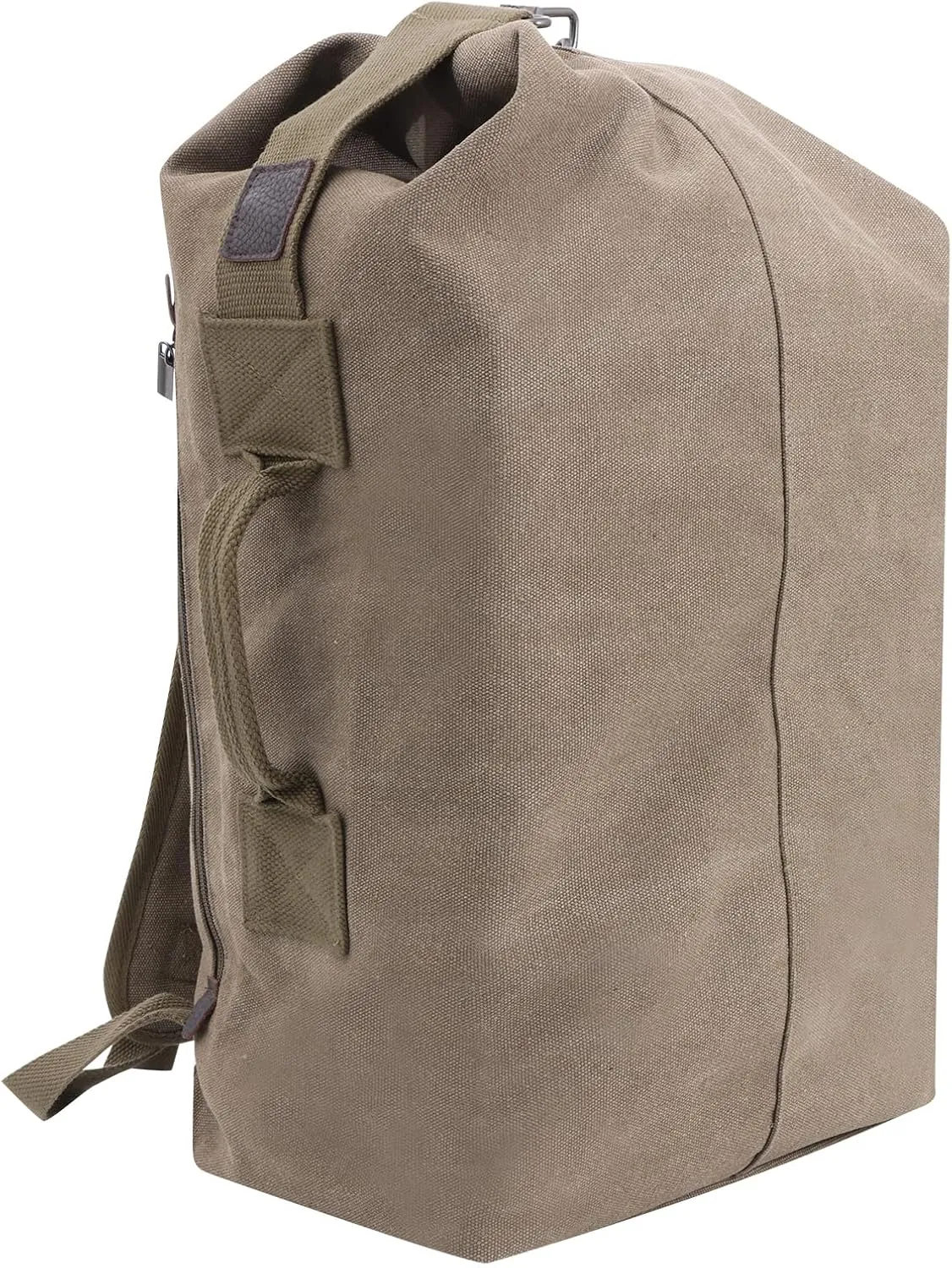MosaiRudo Canvas Leisure Backpack Tactical Military Duffel Bags Travel Climbing Bag, Gym Bag Top Load for Outdoor Sports (Army Green, Upgrade S)