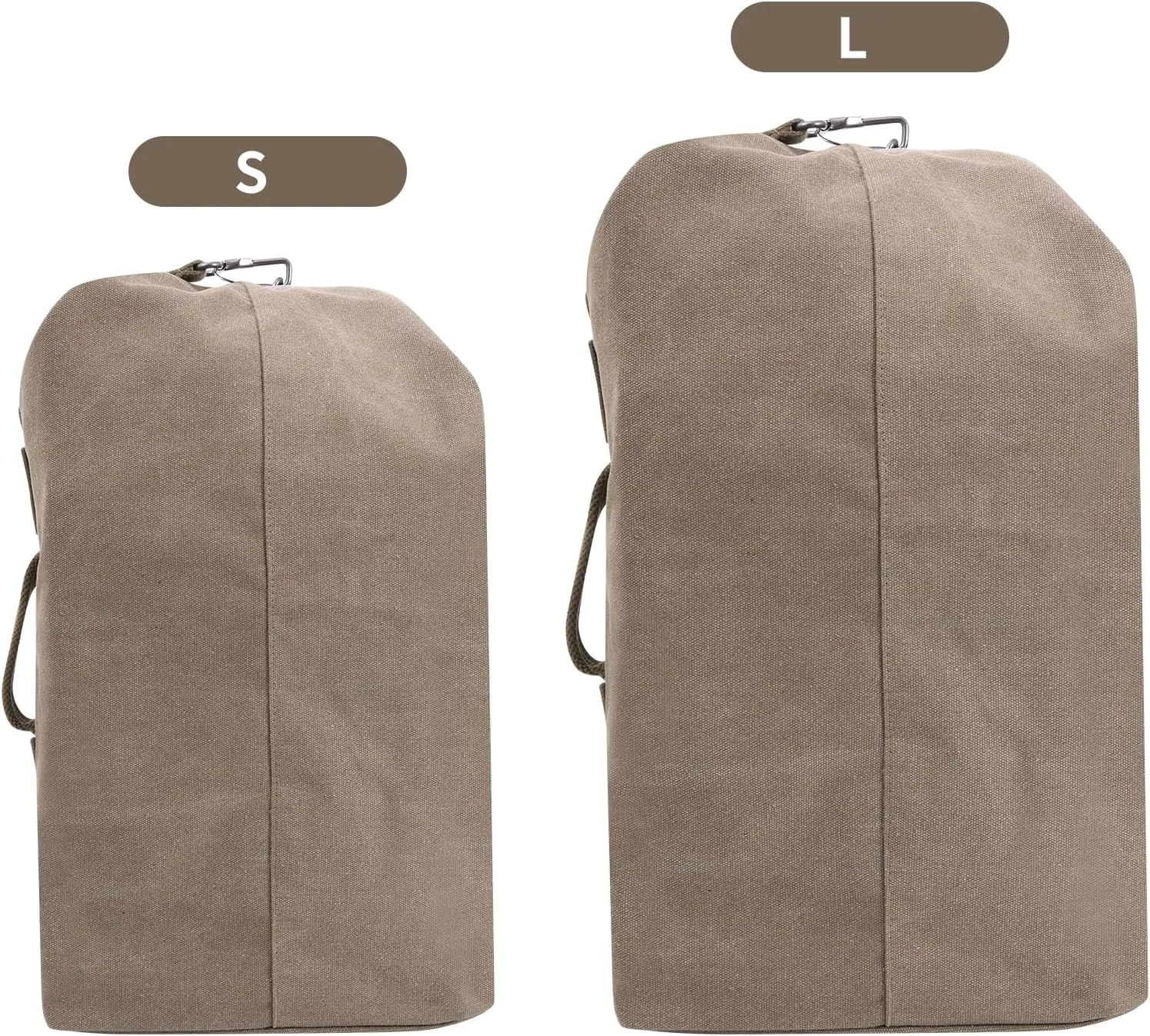 MosaiRudo Canvas Leisure Backpack Tactical Military Duffel Bags Travel Climbing Bag, Gym Bag Top Load for Outdoor Sports (Army Green, Upgrade S)