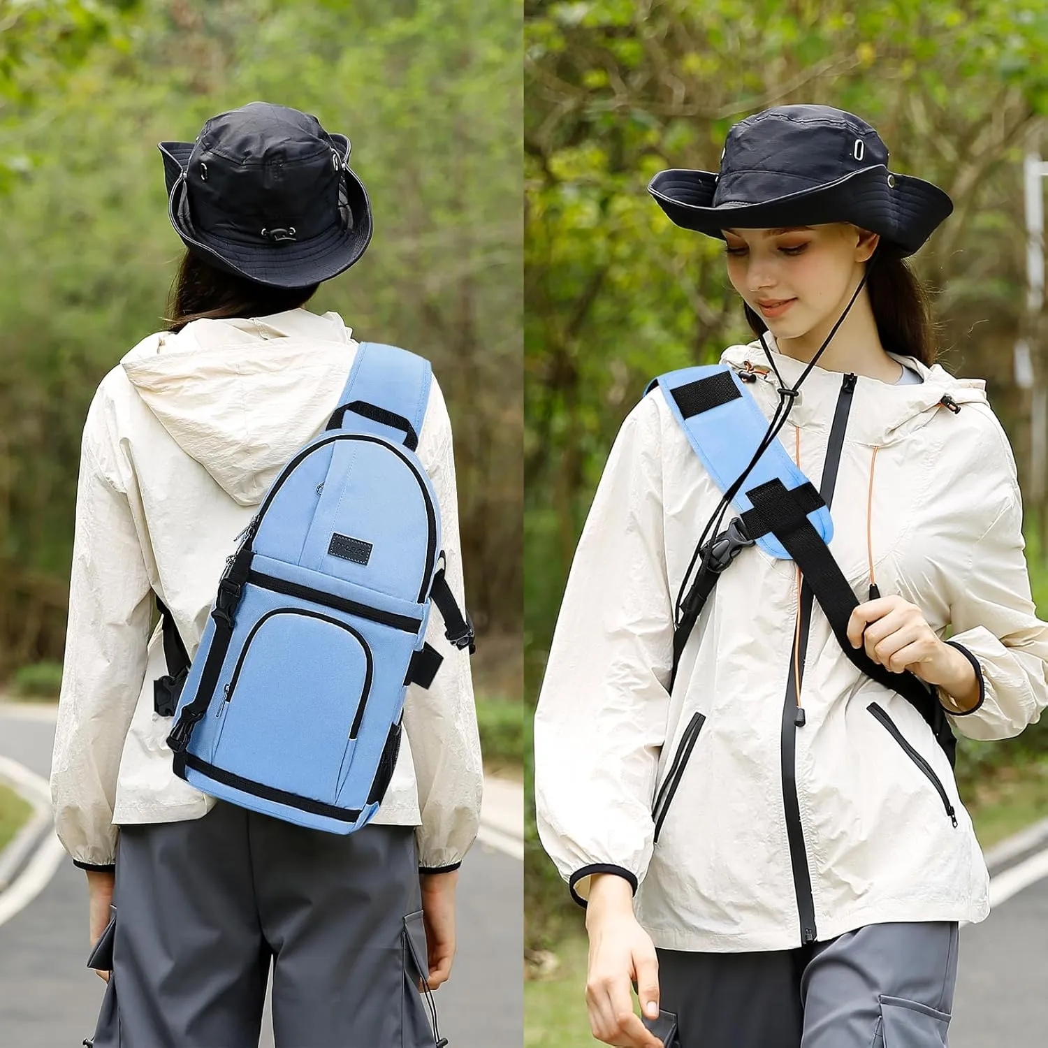 MOSISO Camera Sling Bag, DSLR/SLR/Mirrorless Camera Backpack Case Shockproof Photography Backpack with Tripod Holder & Removable Modular Inserts Compatible with Canon/Nikon/Sony/Fuji