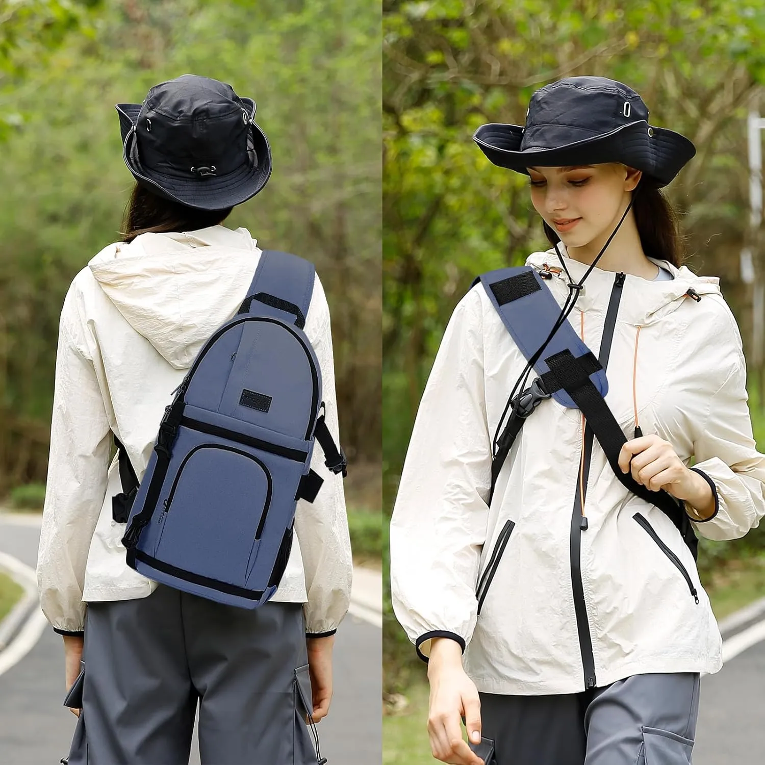 MOSISO Camera Sling Bag, DSLR/SLR/Mirrorless Camera Backpack Case Shockproof Photography Backpack with Tripod Holder & Removable Modular Inserts Compatible with Canon/Nikon/Sony/Fuji