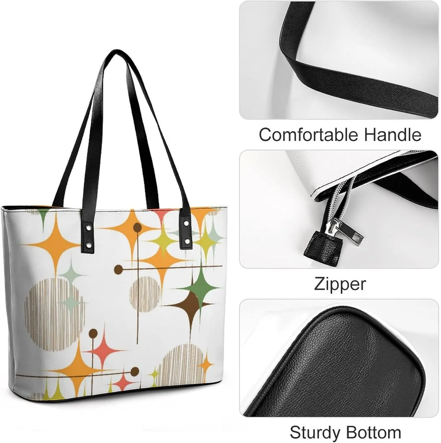 Mud Print Style A Leather Handbag with Large Capacity And Portability
