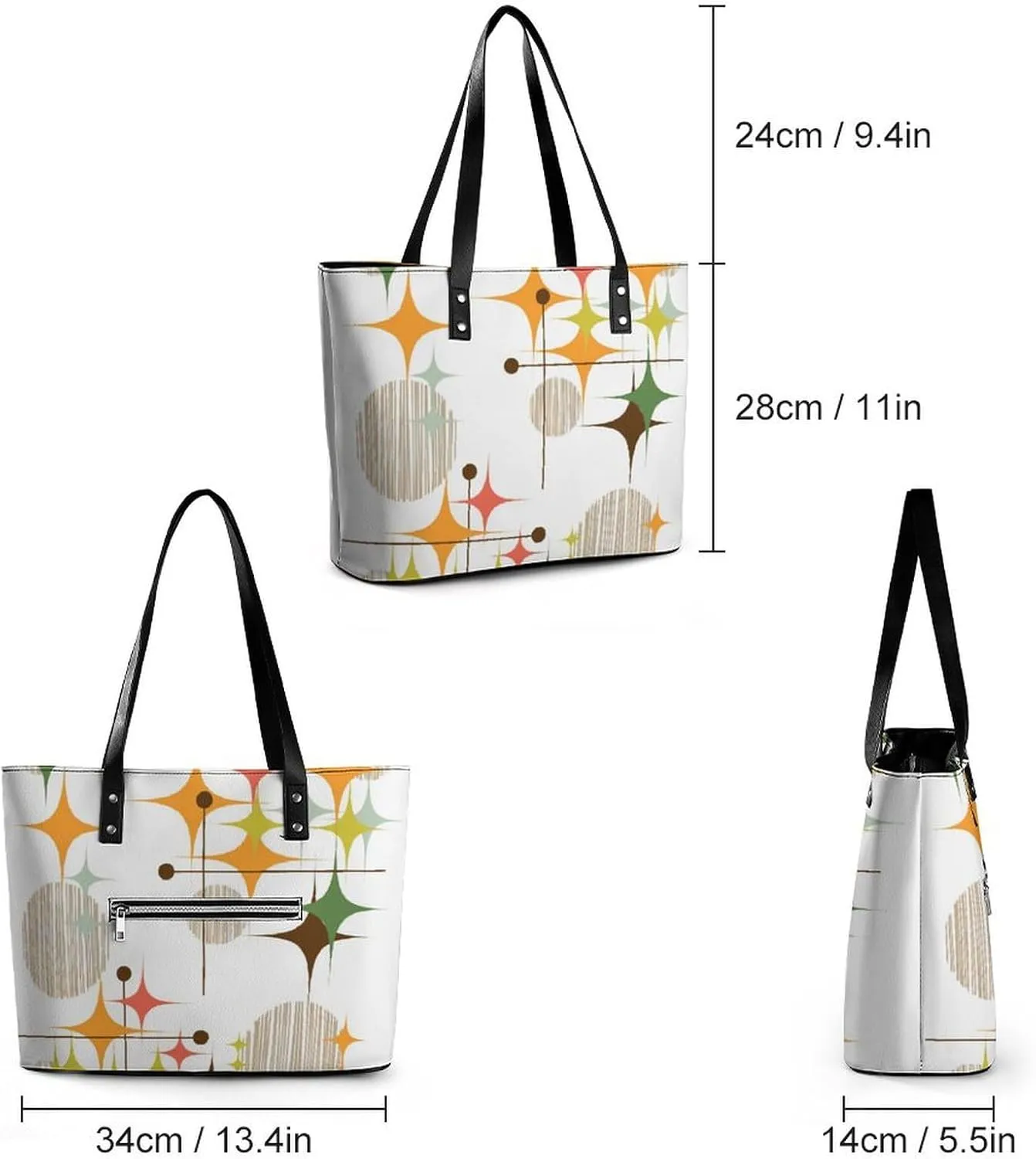 Mud Print Style A Leather Handbag with Large Capacity And Portability