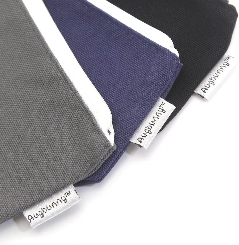 Multi-purpose 100% Cotton 12oz Canvas Zippered Cosmetic Makeup Pouch 6-pack