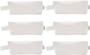 Multi-purpose 100% Cotton 12oz Canvas Zippered Cosmetic Makeup Pouch 6-pack
