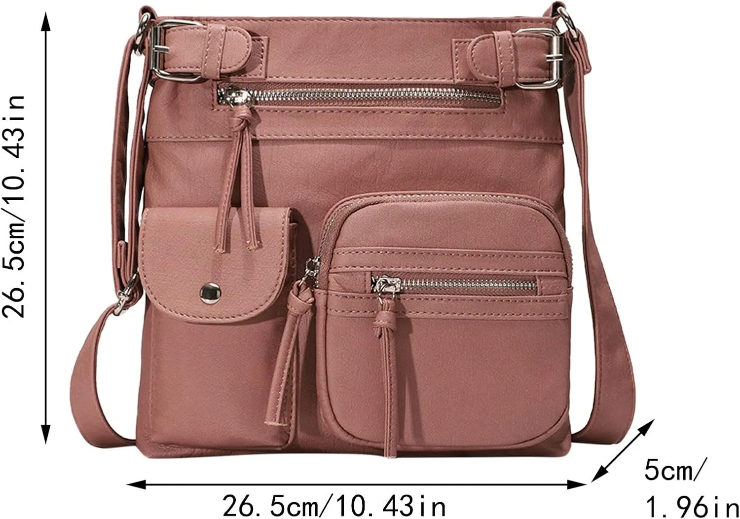 Multifunction Ladies Shoulder Bags Crossbody Bag Armpit Fashion Small Square Bag Men Shoulder Messenger Bags (One Size)