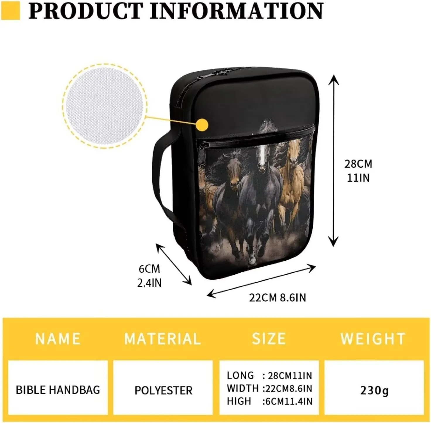 Mumeson Bible Bag Bible Covers Carrying Book Case Portable Church Bag Tote Bag