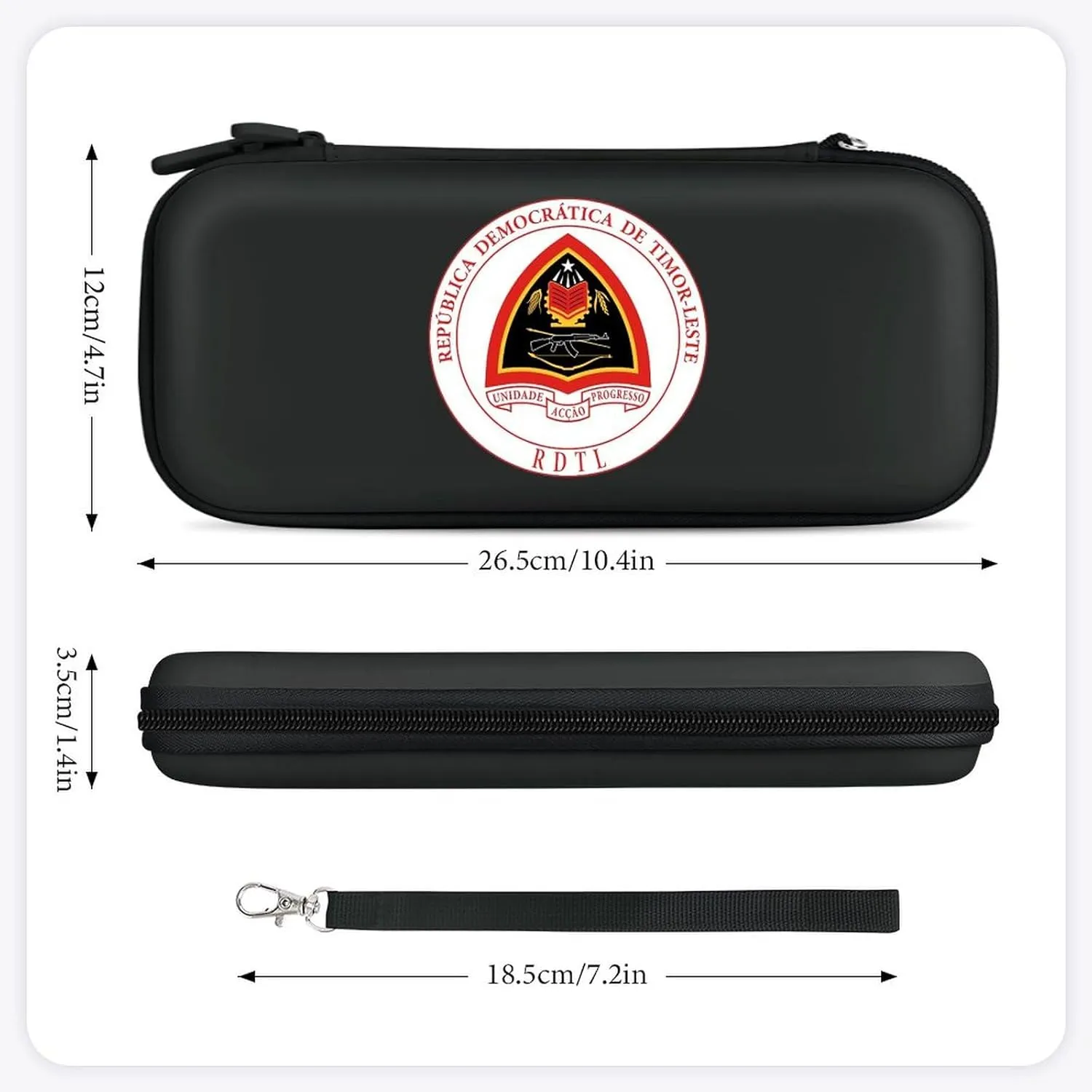 National Emblem of East Timor Compatible with Switch Carrying Case Hard Travel Game Bag Pouch with 15 Games Accessories
