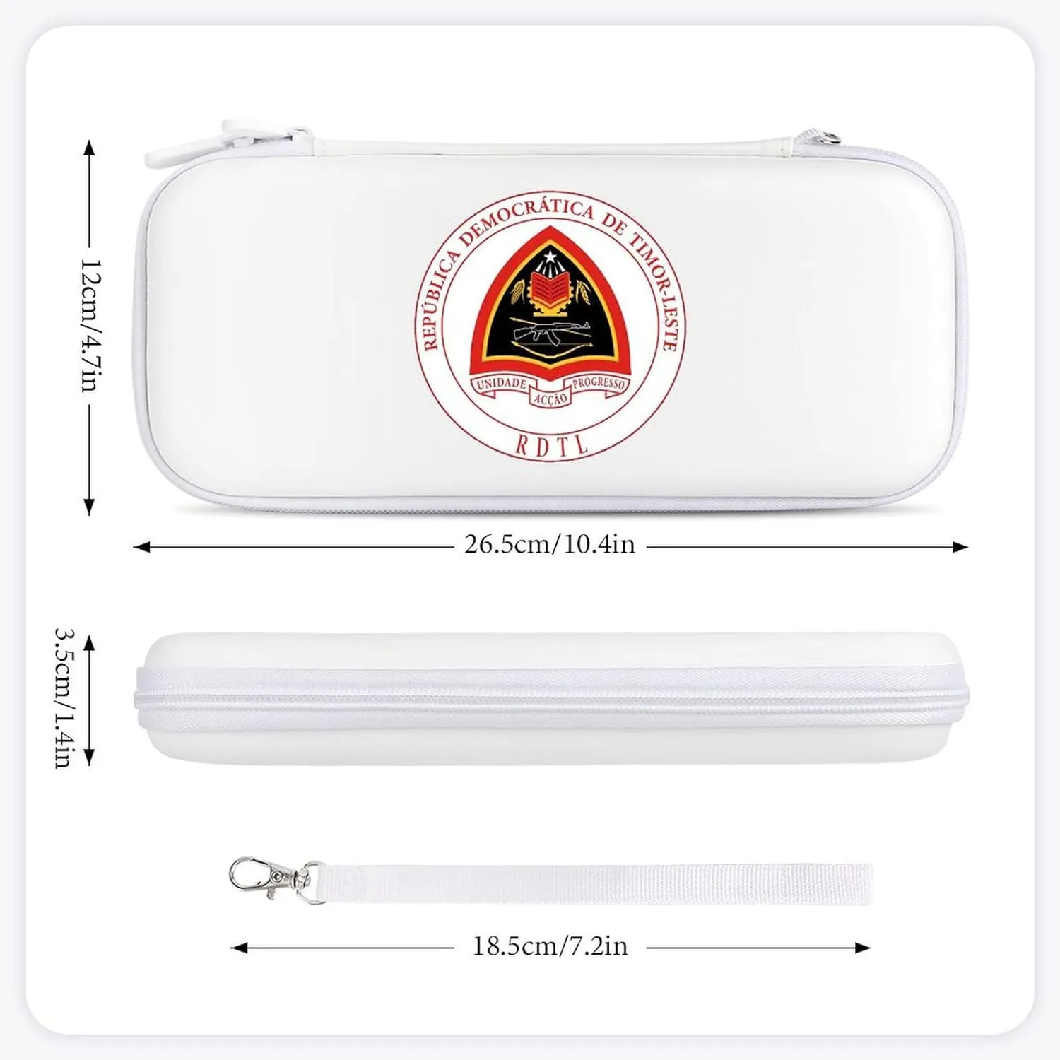 National Emblem of East Timor Compatible with Switch Carrying Case Hard Travel Game Bag Pouch with 15 Games Accessories