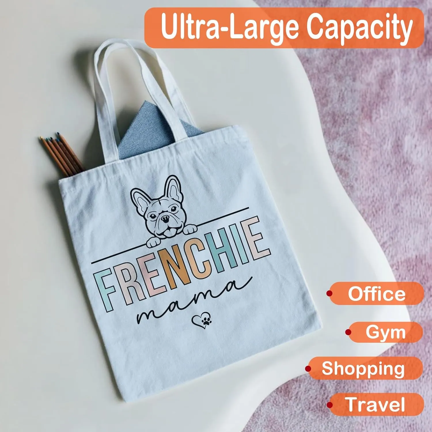 NATSUNO Canvas Tote Bag,Science Graduation Gifts,Tote Bags for Women,Reusable Grocery Bags