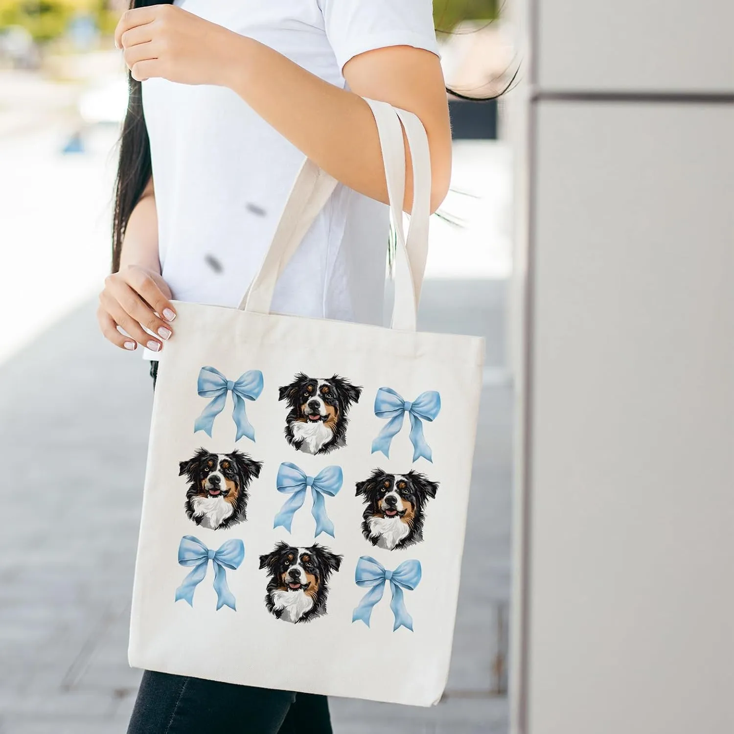 NATSUNO Canvas Tote Bag,Tote Bags for Women,Reusable Grocery Bags