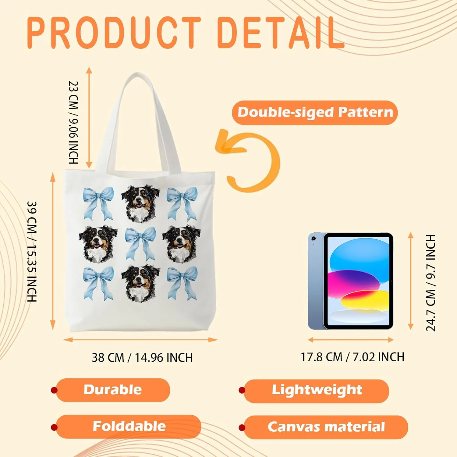 NATSUNO Canvas Tote Bag,Tote Bags for Women,Reusable Grocery Bags
