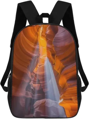 Natural Canyon Scenery 17 Inches Unisex Laptop Backpack Lightweight Shoulder Bag Travel Daypack