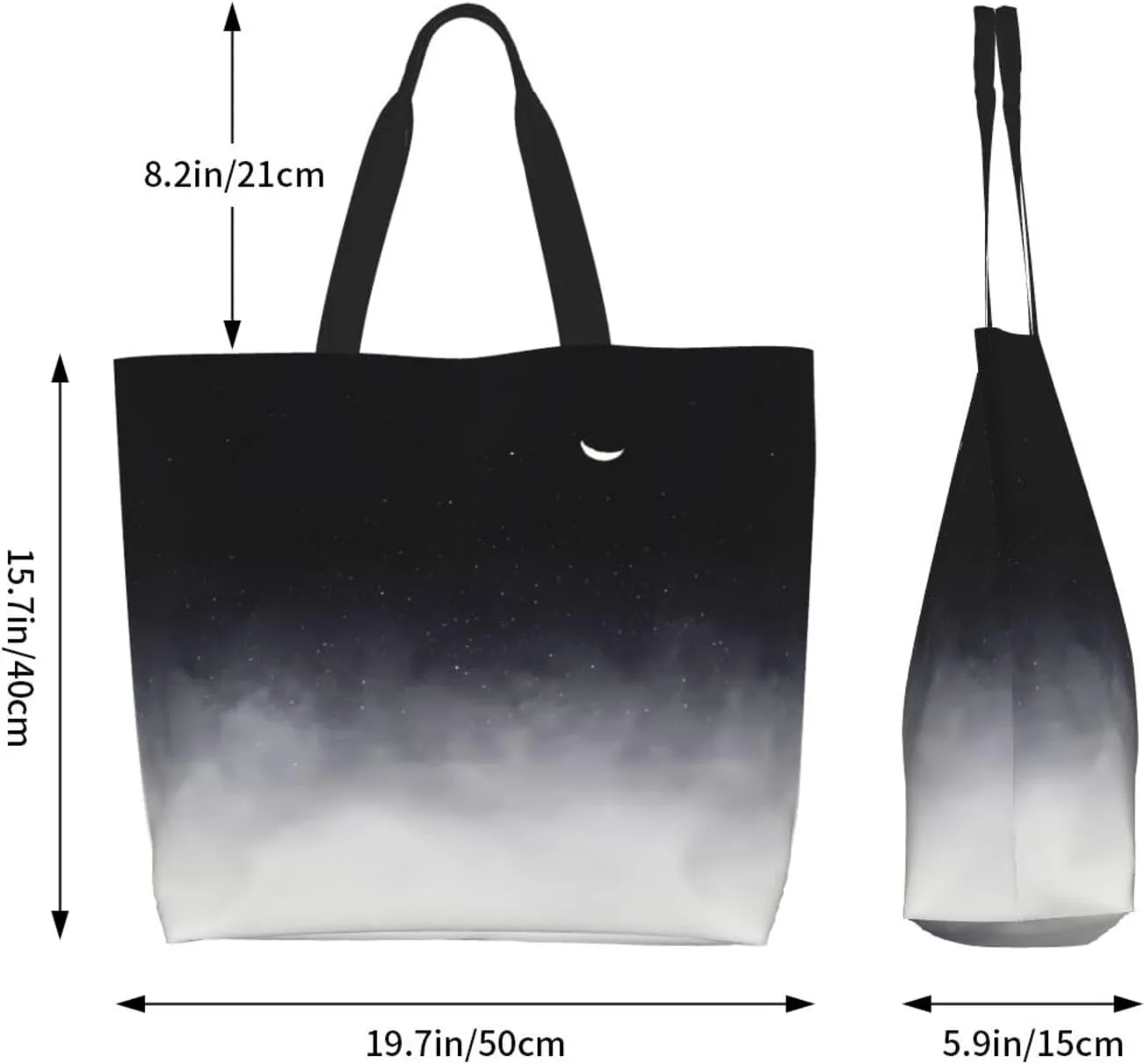 Navy Blue White Stripes horizontal Women's Tote Bag Large Capacity Single Shoulder Bags Handbag for Shopping Work