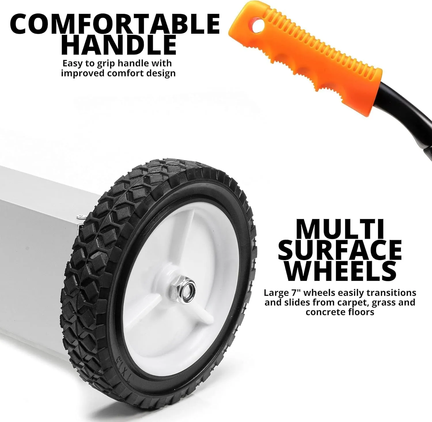 NEIKO 53418A 36-Inch Magnetic Pickup Sweeper with Wheels, Adjustable Handle, and Floor Magnet, Heavy-Duty Magnet to Pick Up Nails, 55-Pound Capacity