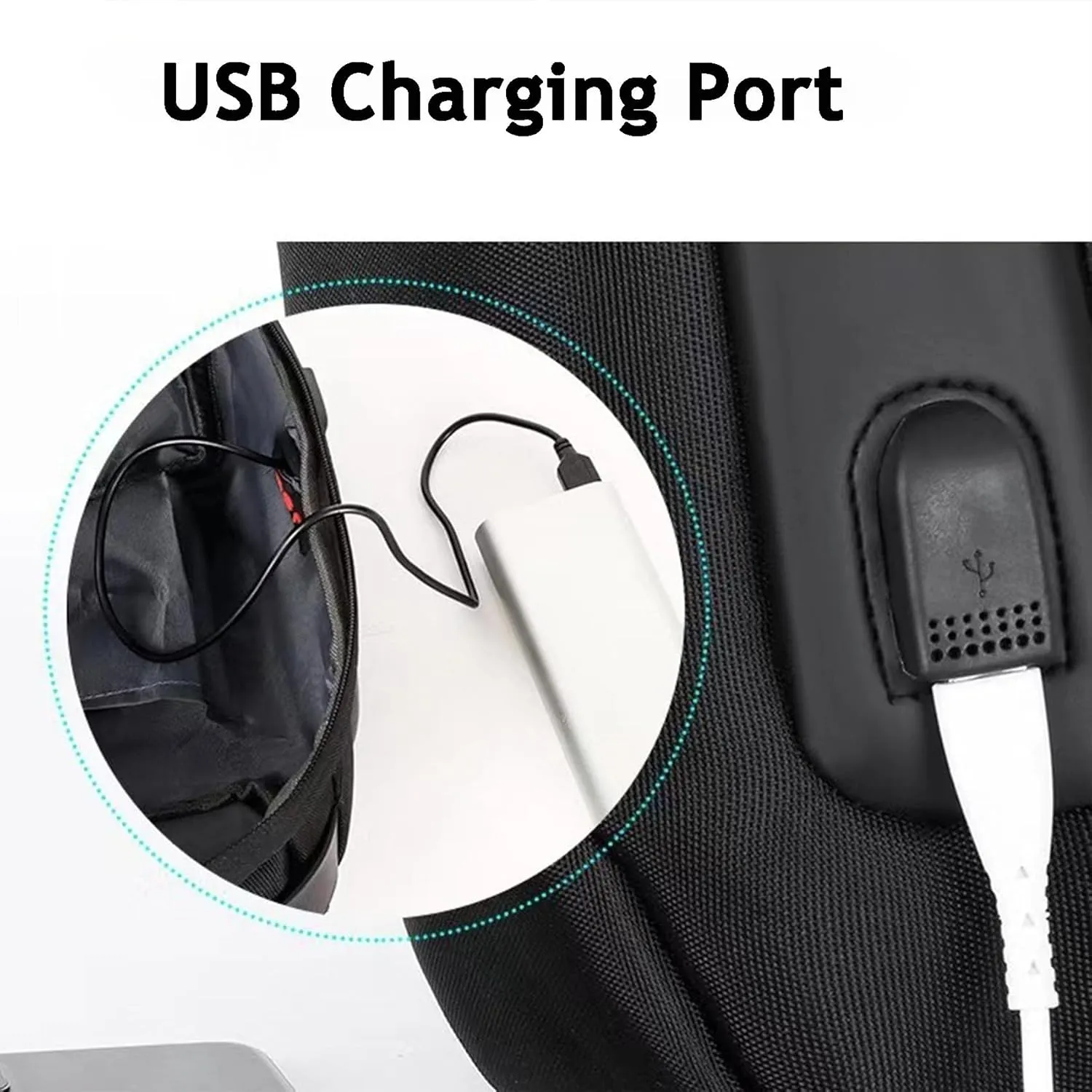 New Carbon Fiber Streamline Anti-Theft Sling Bag, Fashion Waterproof USB Charging Anti Theft Crossbody Bag Unisex