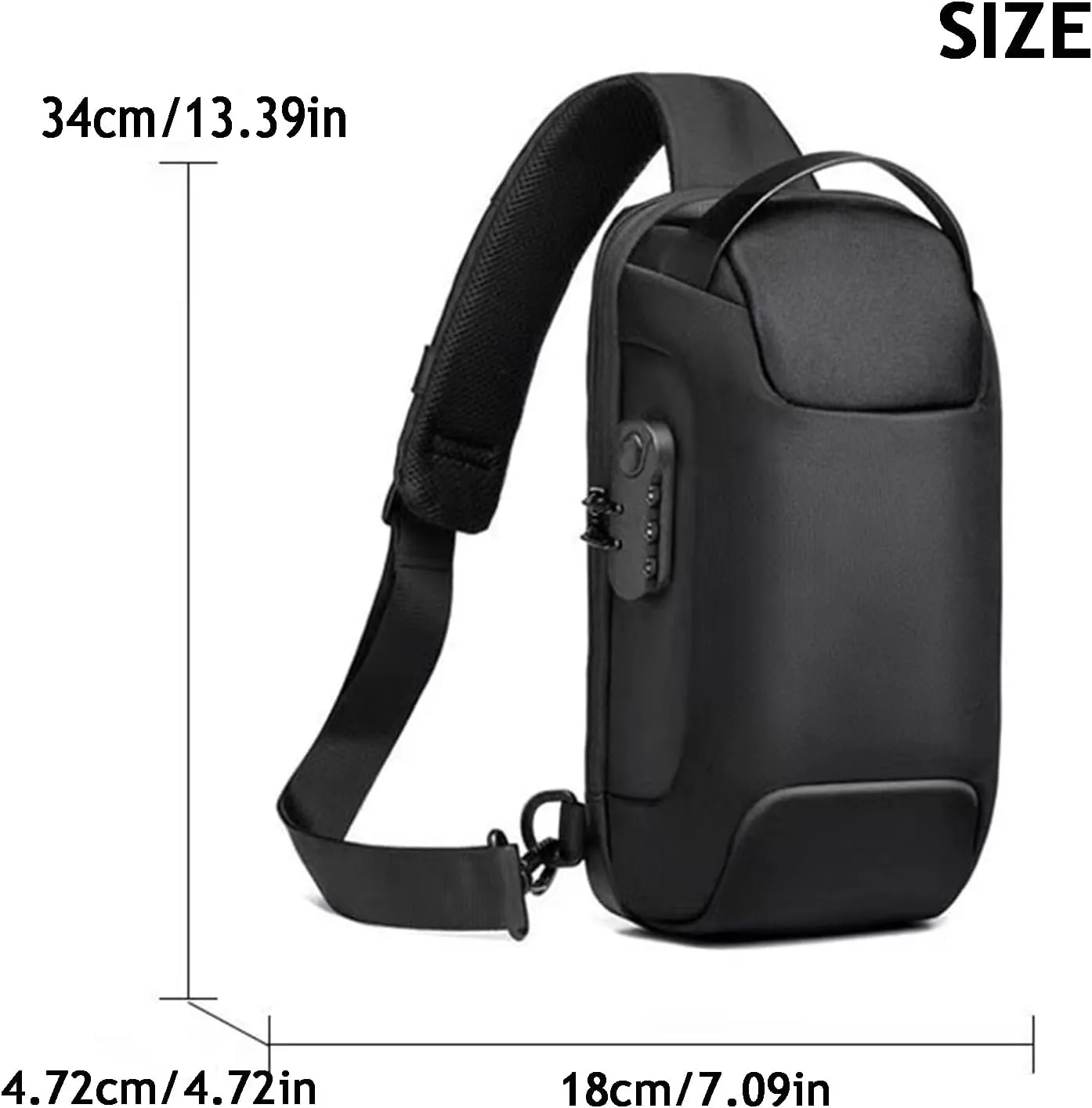 New Carbon Fiber Streamline Anti-Theft Sling Bag, Fashion Waterproof USB Charging Anti Theft Crossbody Bag Unisex